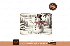 Format: Title: Snowman winter greeting scarf Product Image 1