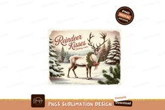 Festive reindeer adorned with holiday wreath christmas Product Image 1