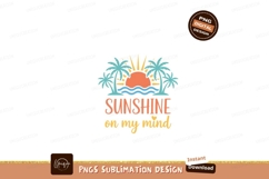 Tropical sunset palm trees ocean waves image Product Image 1