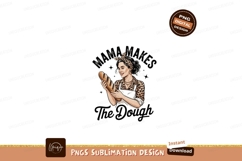 Woman baker holding bread with leopard print shirt Product Image 1