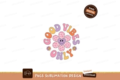 Groovy Flower Good Vibes Only heart smiley Product Image 1