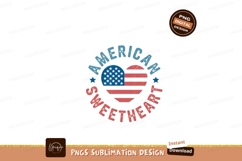 American heart flag sweetheart patriotic Product Image 1