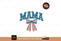 Mama patriotic stars bow image Product Image 1