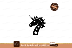 Horse head silhouette with stars black Product Image 1