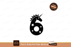 Unicorn number six silhouette stars Product Image 1