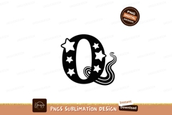 Star adorned letter q with swirling tail alphabet stars Product Image 1
