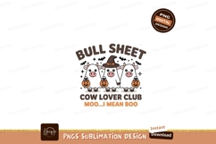 Cute Halloween Cows With Pumpkins And Witch Hat image Product Image 1
