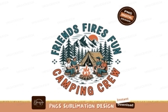 Friends camping around campfire nature outdoors Product Image 1
