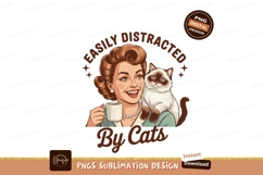 Woman holding coffee cup with cat pearl Product Image 1