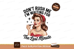 Woman applying lipstick retro style image Product Image 1