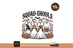 Halloween ghosts pumpkins bows flowers image Product Image 1