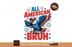Patriotic Eagle Wearing Sunglasses and Hat american Product Image 1