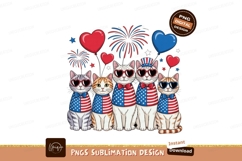 Patriotic felines celebrating independence day cats Product Image 1