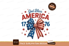 Patriotic American Bow Stars Stripes image Product Image 1