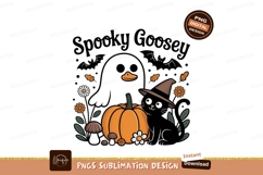 Black cat pumpkin witch hat fall foliage image Product Image 1