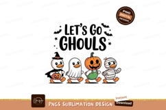 Cute ducks dressed for Halloween costumes pumpkin Product Image 1
