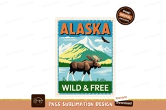 Alaskan Moose Eagle Mountain Landscape image Product Image 1