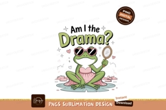 Frog wearing dress sunglasses holding mirror green Product Image 1