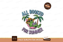 Frog reading book in hammock under palm trees image Product Image 1