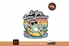 Frog relaxing with drink and headphones pineapple float Product Image 1
