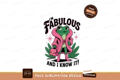 Fabulous frog with pink fur coat animal fashion Product Image 1
