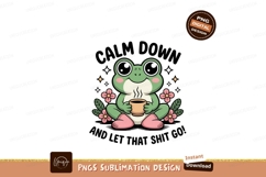 Cute frog drinking coffee steam Product Image 1