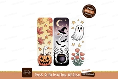 Halloween themed bookmarks with goose ghost and pumpkin Product Image 1