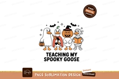Halloween ducks with pumpkin and book pencil Product Image 1