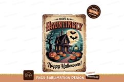 Spooky house pumpkins bats moon halloween Product Image 1