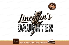 Linemans Daughter Leopard Print Sublimation PNG Product Image 1