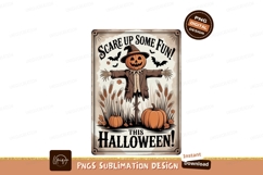 Scarecrow pumpkin bats Halloween autumn Product Image 1