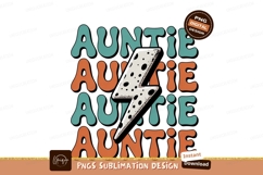 Auntie Retro Groovy Typography Sublimation Png Product Image 1