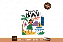 Hawaiian dancer volcano sailboat island image Product Image 1