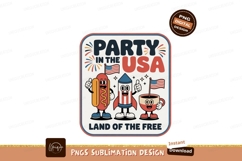 Patriotic party characters celebrating U S A celebration Product Image 1