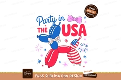Patriotic Balloon Dog Celebration america Product Image 1
