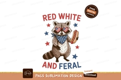 Raccoon patriotic celebration hotdog stars Product Image 1