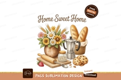 Baking kitchen still life with flowers image Product Image 1