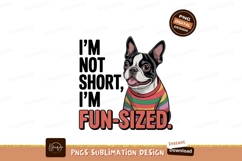Boston Terrier Wearing Striped Sweater animal Product Image 1
