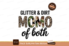 Glitter Dirt Mom Text Design Illustration PNG Product Image 1