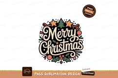 Festive Christmas Greeting With Stars And Holly holiday Product Image 1