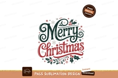 Merry Christmas festive lettering holiday Product Image 1