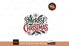 Merry Christmas festive lettering holiday Product Image 1