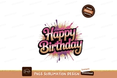 Festive birthday celebration text greeting Product Image 1