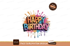 Colorful happy birthday celebration splash image Product Image 1