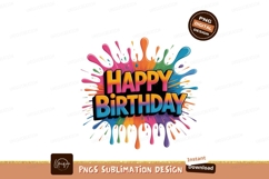 Format: Title: Colorful Birthday Splatter celebration Product Image 1
