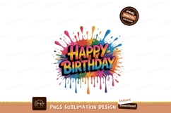 Colorful birthday celebration splash paint Product Image 1
