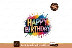 Colorful Happy Birthday Celebration Splatter image Product Image 1