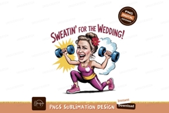 Woman exercising for wedding day fitness dumbbells Product Image 1