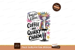 Colorful girl with wild hair and striped socks image Product Image 1