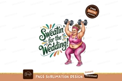 Woman lifting weights for wedding fitness pink Product Image 1